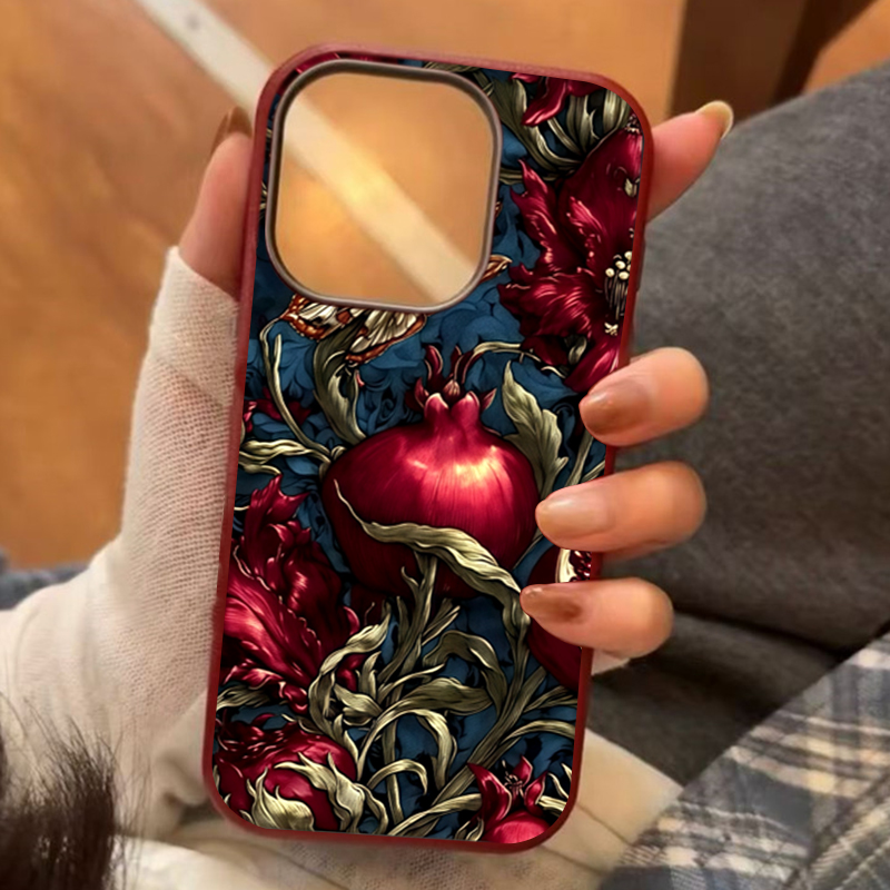 Phone Cases Vintage - Vintage Pomegranate TPU Art Phone Case