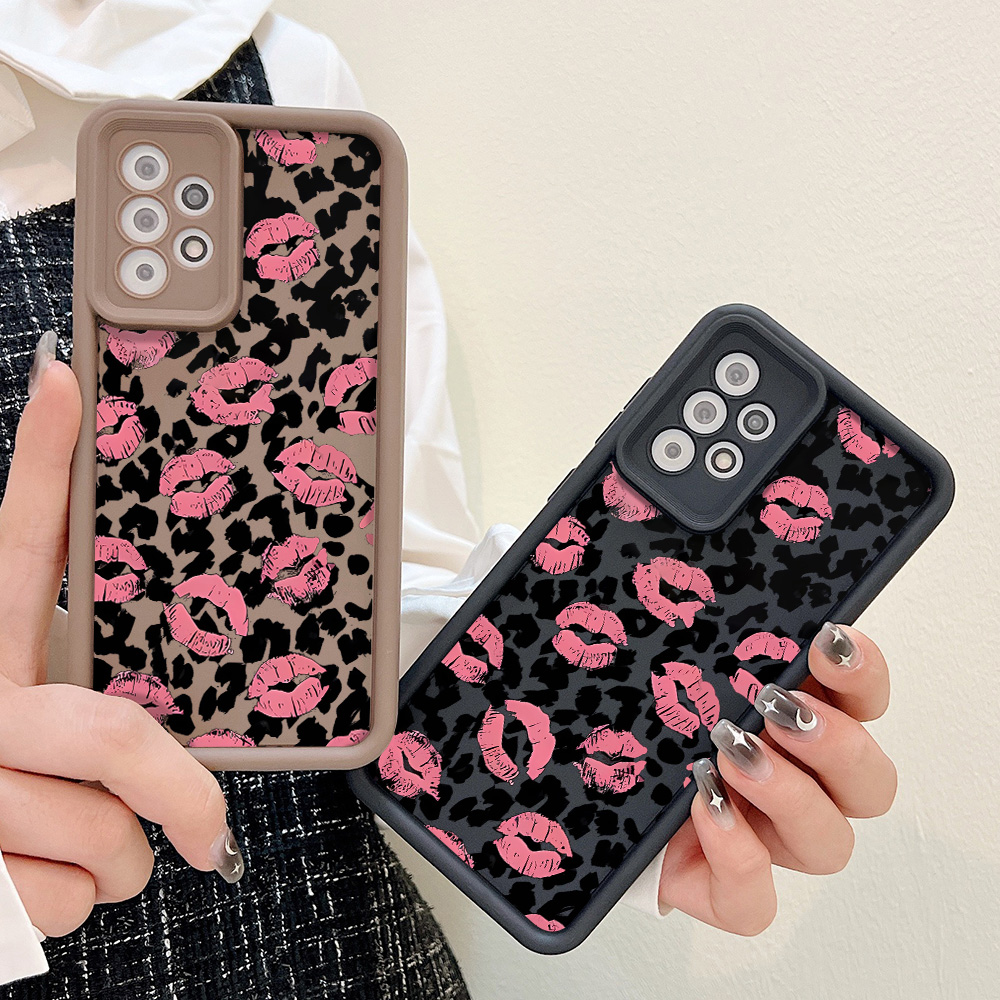 Phone Cases Vintage - Vintage Leopard Print Lip Phone Case