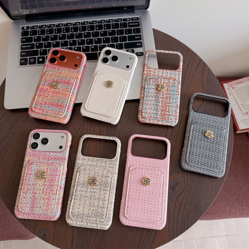 Phone Cases Vape - Retro Camellia Weave Pattern Card Case