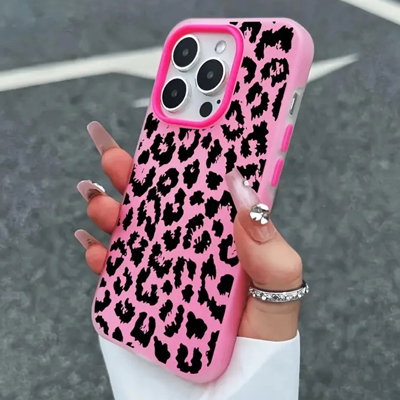 Phone Cases Leopard Print - Spotted Black Leopard Print Jelly Color