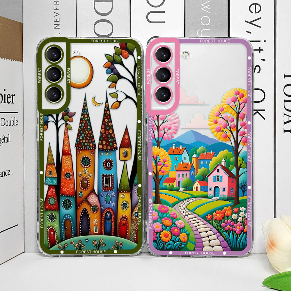 Hand Painted Forest House Clea - Phone Cases Burga 评论和价格