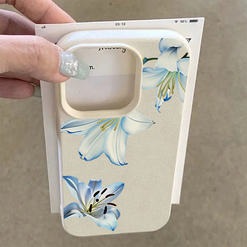 Vintage Lily Flower Print Phon - Phone Cases Vintage 评论和价格