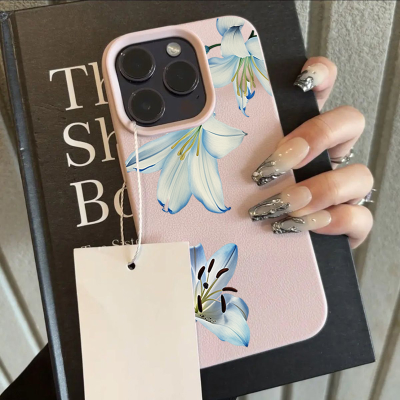Vintage Lily Flower Print Phon - Phone Cases Vintage 评论和价格