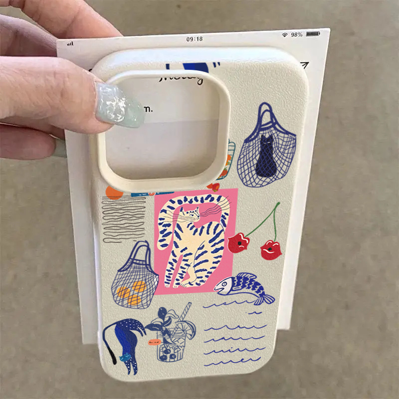 Cute Cherry Cat Print Phone Ca - Phone Cases Otterbox 评论和价格