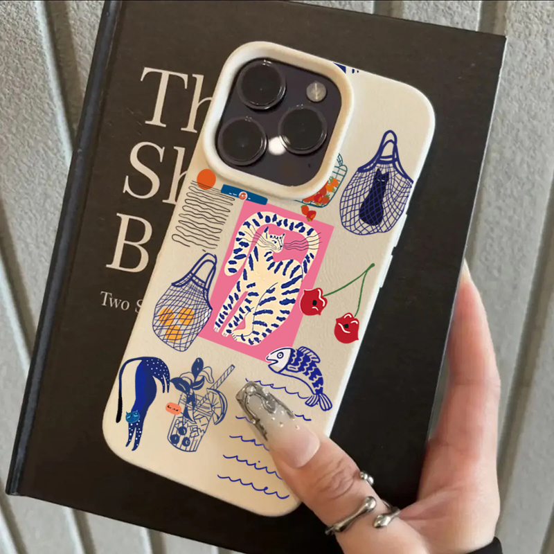 Cute Cherry Cat Print Phone Ca - Phone Cases Otterbox 评论和价格