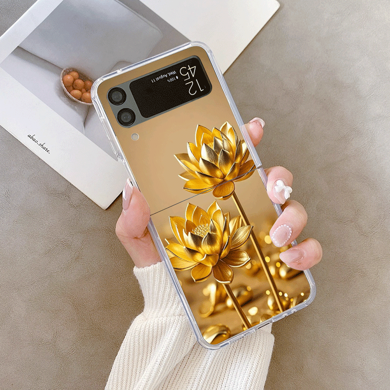 Creative Golden Lotus Flower P - Phone Cases Z Flip 7 评论和价格