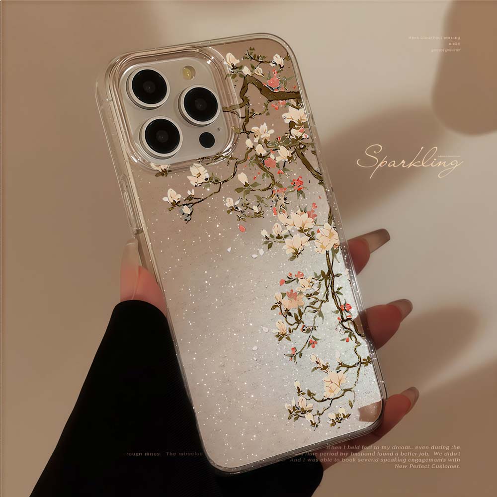Vintage Magnolia Flower glitte - Phone Cases Vintage 评论和价格