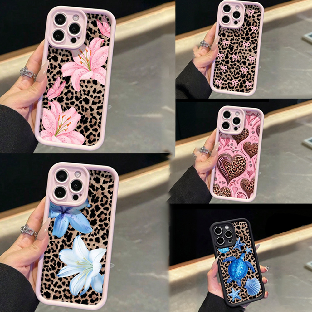 Pink Bow Lily Flower Leopard P - Phone Cases Leopard Print 评论和价格