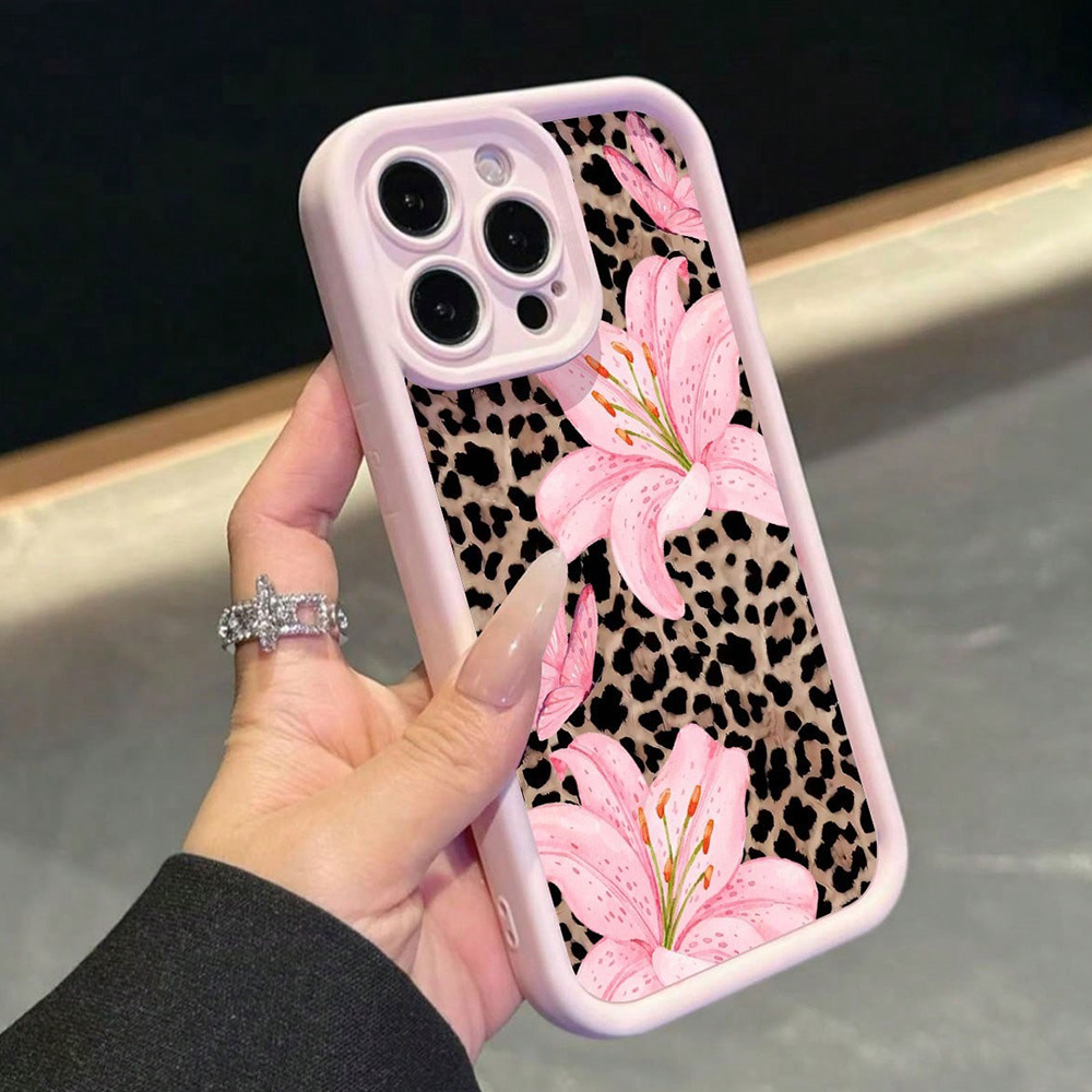 Pink Bow Lily Flower Leopard P - Phone Cases Leopard Print 评论和价格