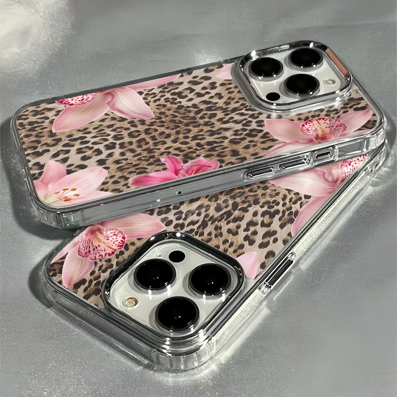 Leopard Print Lily Flower Tran - Phone Cases Leopard Print 评论和价格