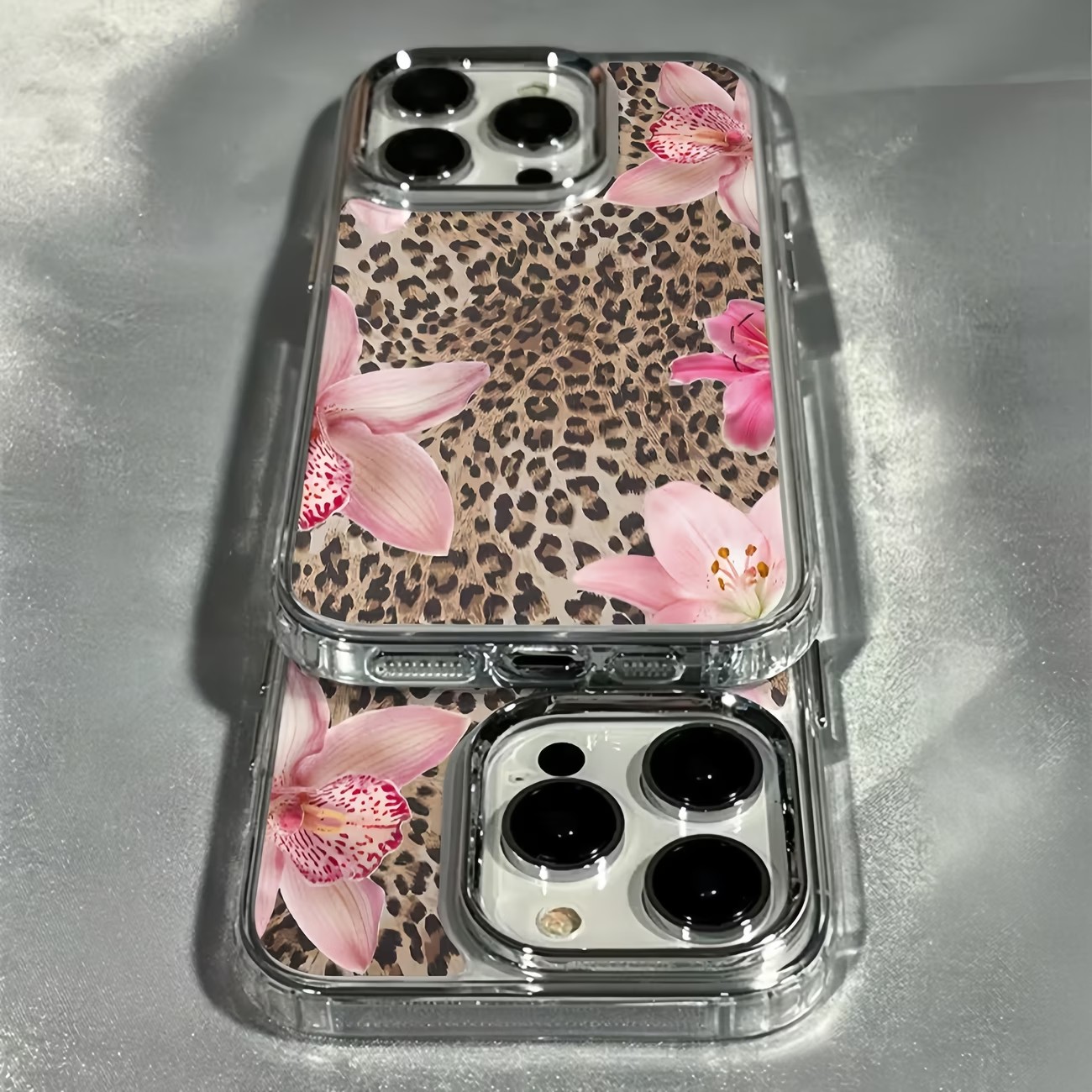 Leopard Print Lily Flower Tran - Phone Cases Leopard Print 评论和价格