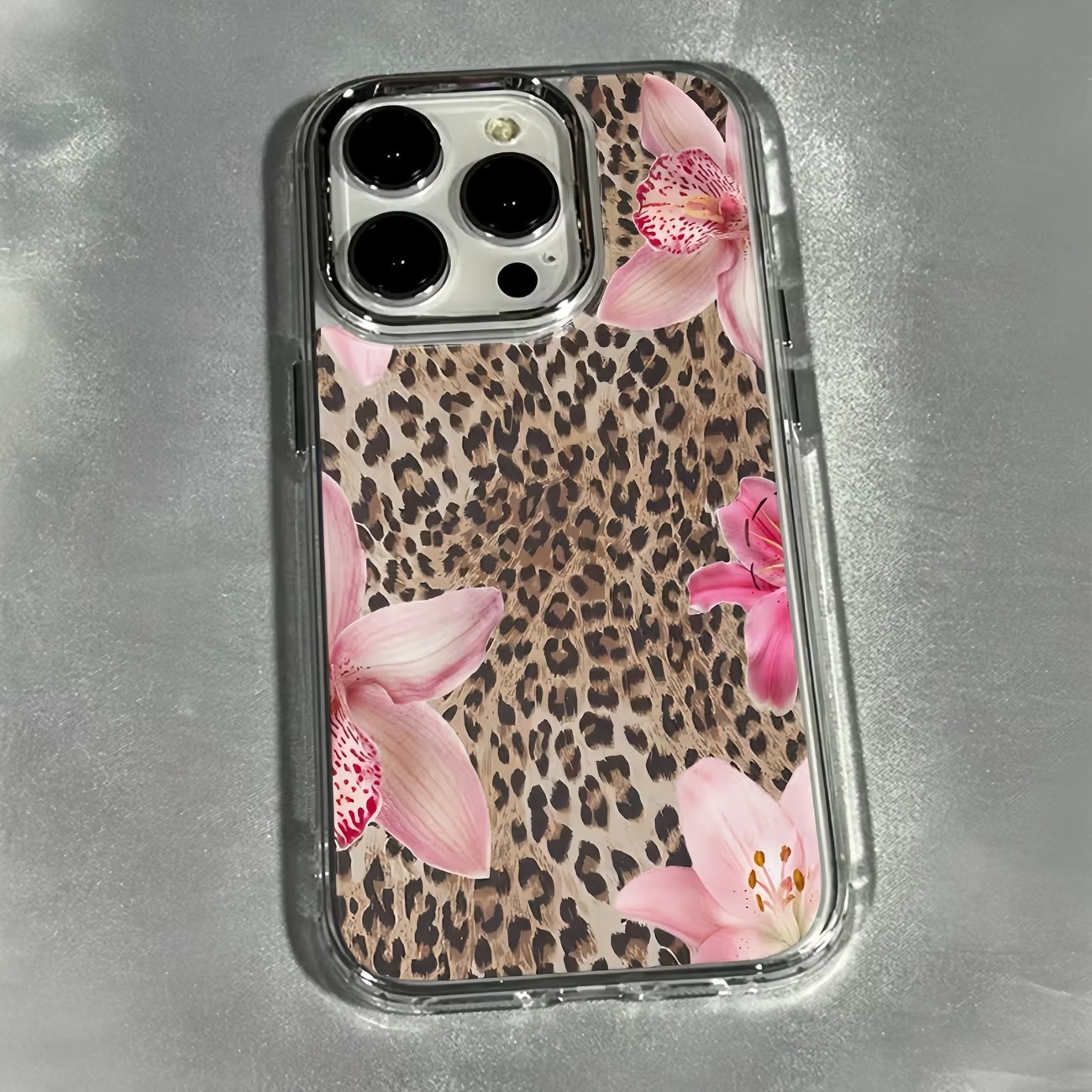 Leopard Print Lily Flower Tran - Phone Cases Leopard Print 评论和价格