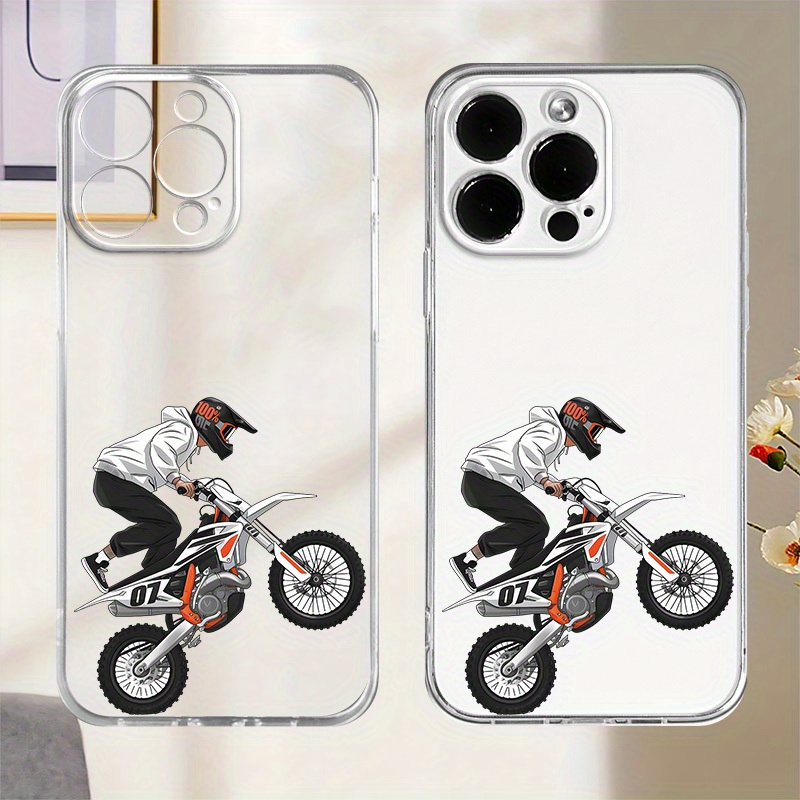 Motorcycle Boy Pattern Transpa - Phone Cases Vape 评论和价格