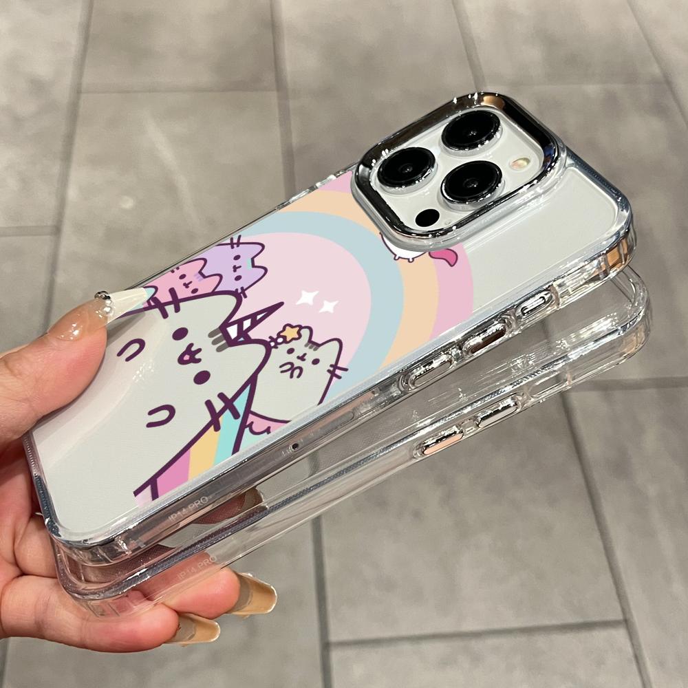 Cartoon Pusheen Cat Matte Tran - Phone Cases Rugged 评论和价格