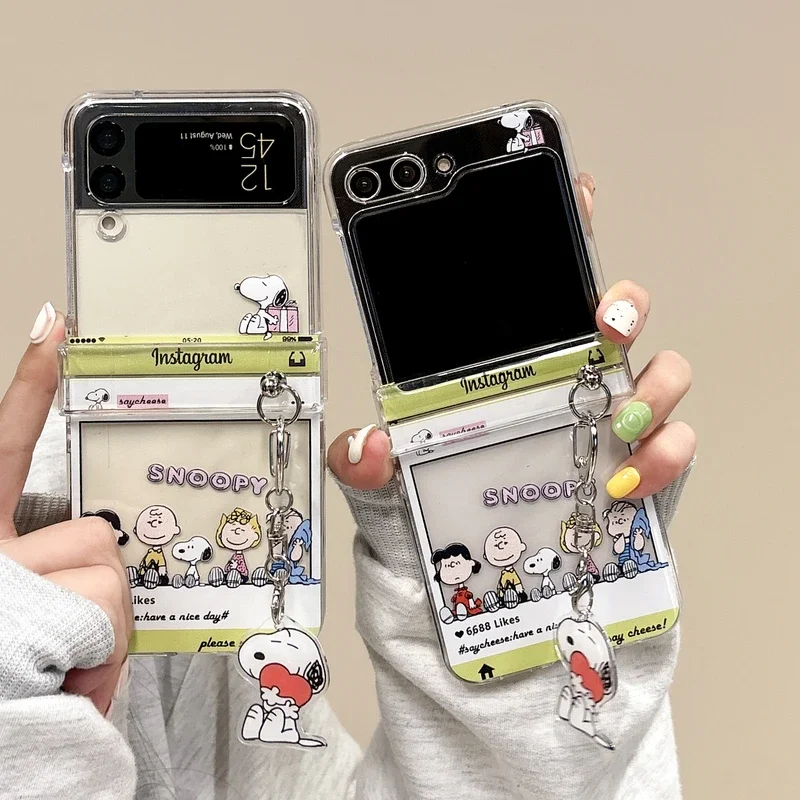Cute Cartoon Snoopy Charlie Br - Phone Cases Z Flip 7 评论和价格