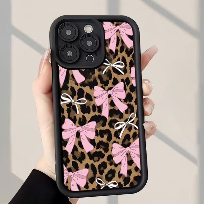 Leopard Print Bow Phone Case F - Phone Cases Leopard Print 评论和价格