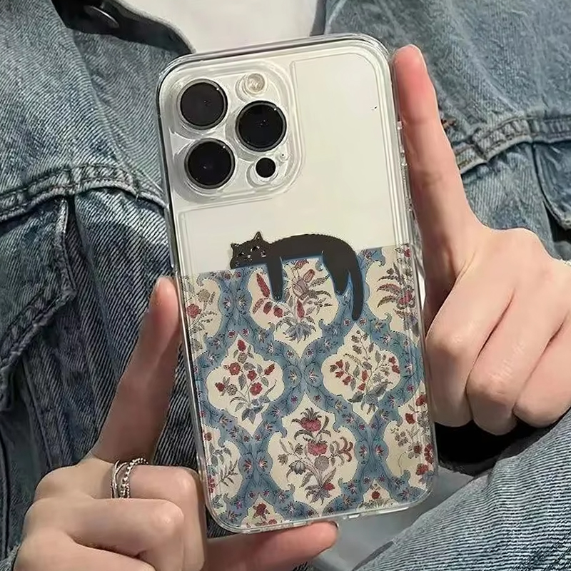 Retro Black Cat Pattern Vintag - Phone Cases Vintage 评论和价格