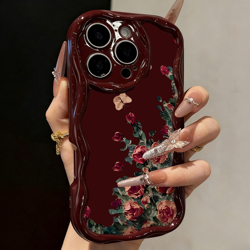 Retro Oil Painting Flower Patt - Phone Cases Expensive 评论和价格