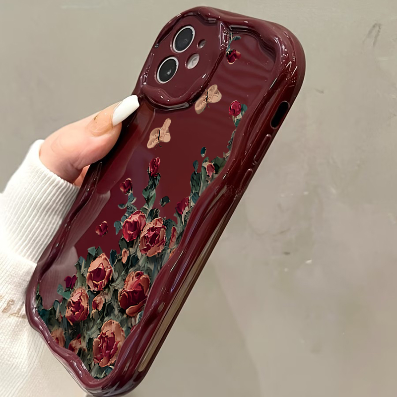 Retro Oil Painting Flower Patt - Phone Cases Expensive 评论和价格
