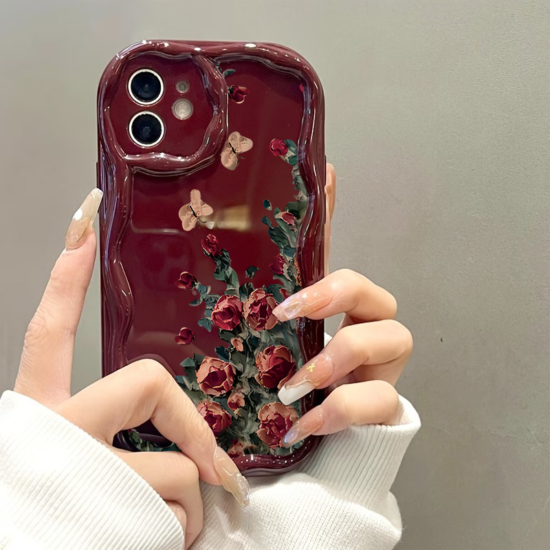 Retro Oil Painting Flower Patt - Phone Cases Expensive 评论和价格